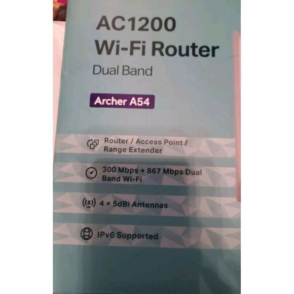 TP-Link Archer A54 AC1200 Dual-Band Wi-Fi Router‎ (US) - NEW OB - Picture 4 of 6